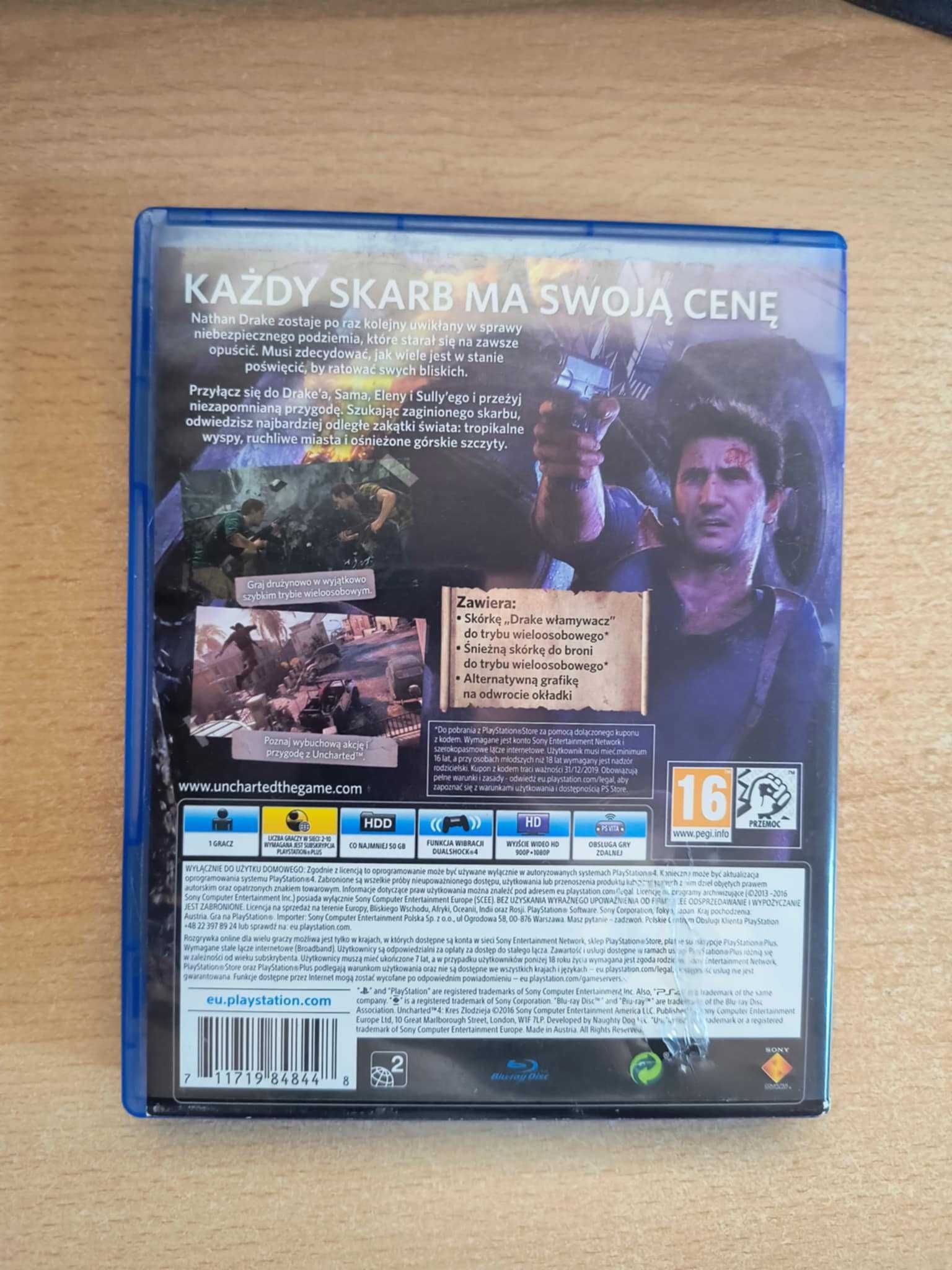 Uncharted 4 kres złodzieja PS4