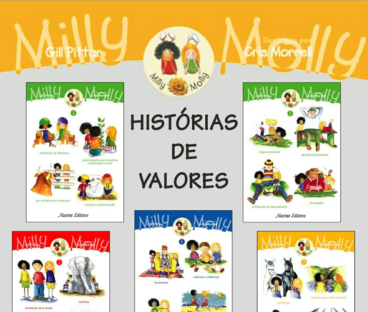 Milly e Molly - livros ditáctico infantil - NOVA