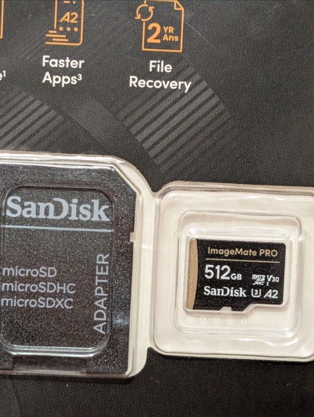 Карта памяти micro SD SanDisk ImageMate Pro SDXC 512GB UHS-I U3 V30 A2