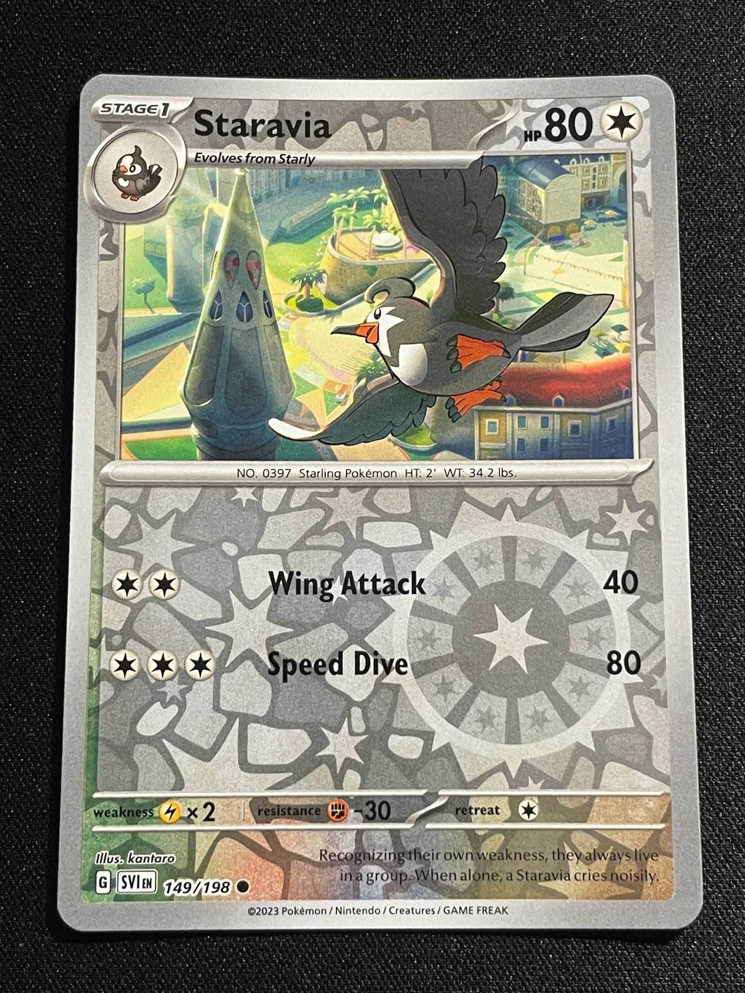 Carta Pokémon Staravia 149/198 Scarlet & Violet