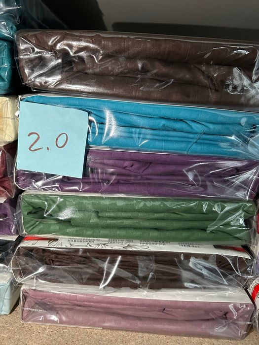 Євро та двоспальні нові зимові кольори однотонні страйп-сатин постіль