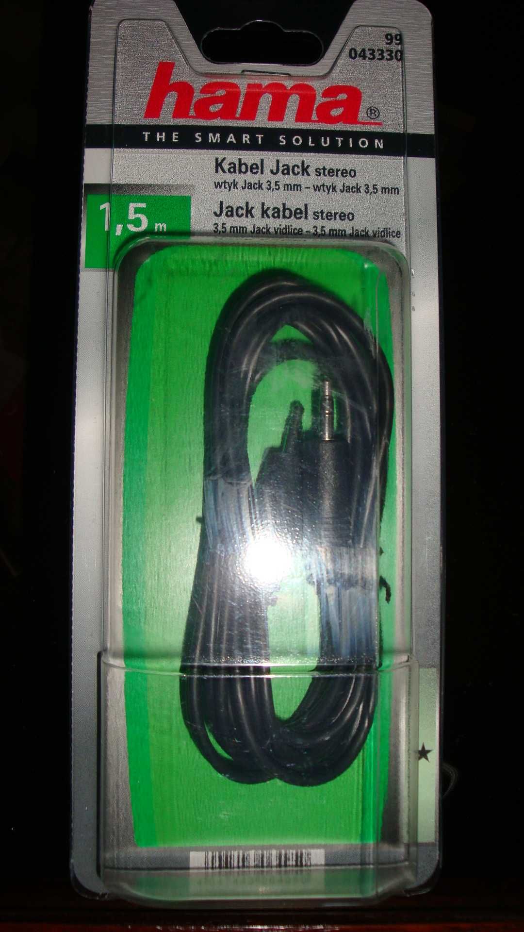 Kabel Jack stereo 1,5 m/ Hama Kabel Jack 1,5 metra