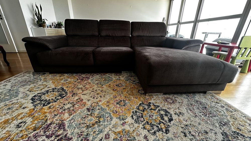 Sofa com Chaise cinza