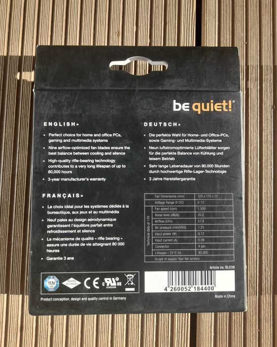 Wentylator Pure Wings2 be quiet 120mm