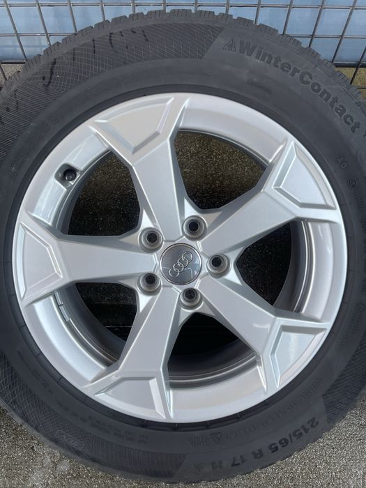 Oryginalne Felgi Audi 17” 6.5Jx17H2 ET38 + Zimowe Opony Continental