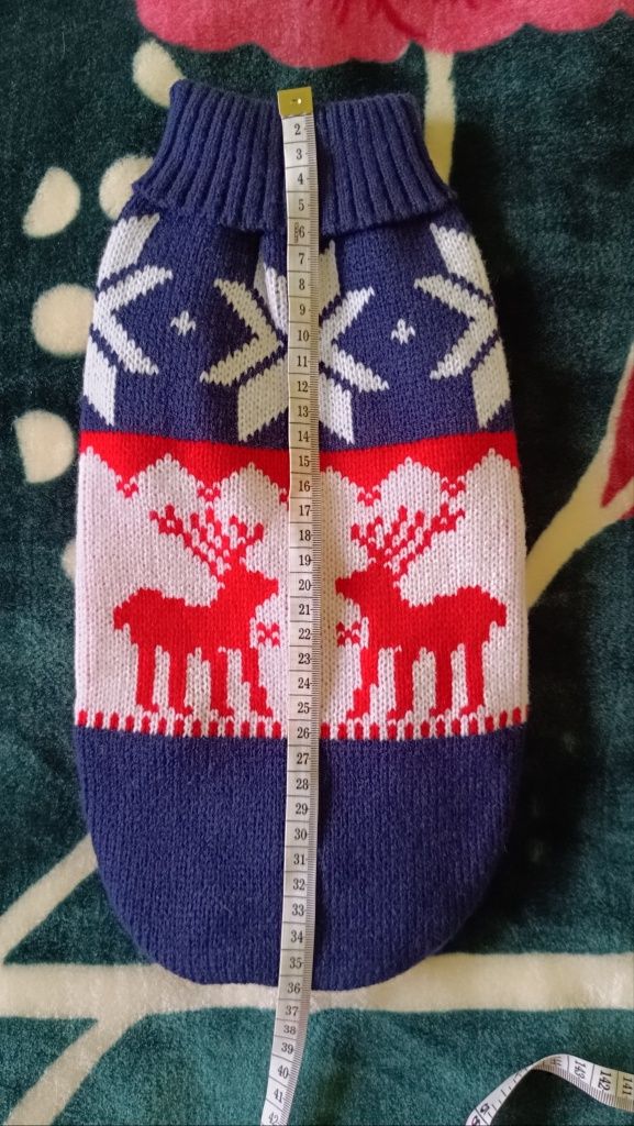 Sweterek norweski dla psa na zimę L jak M