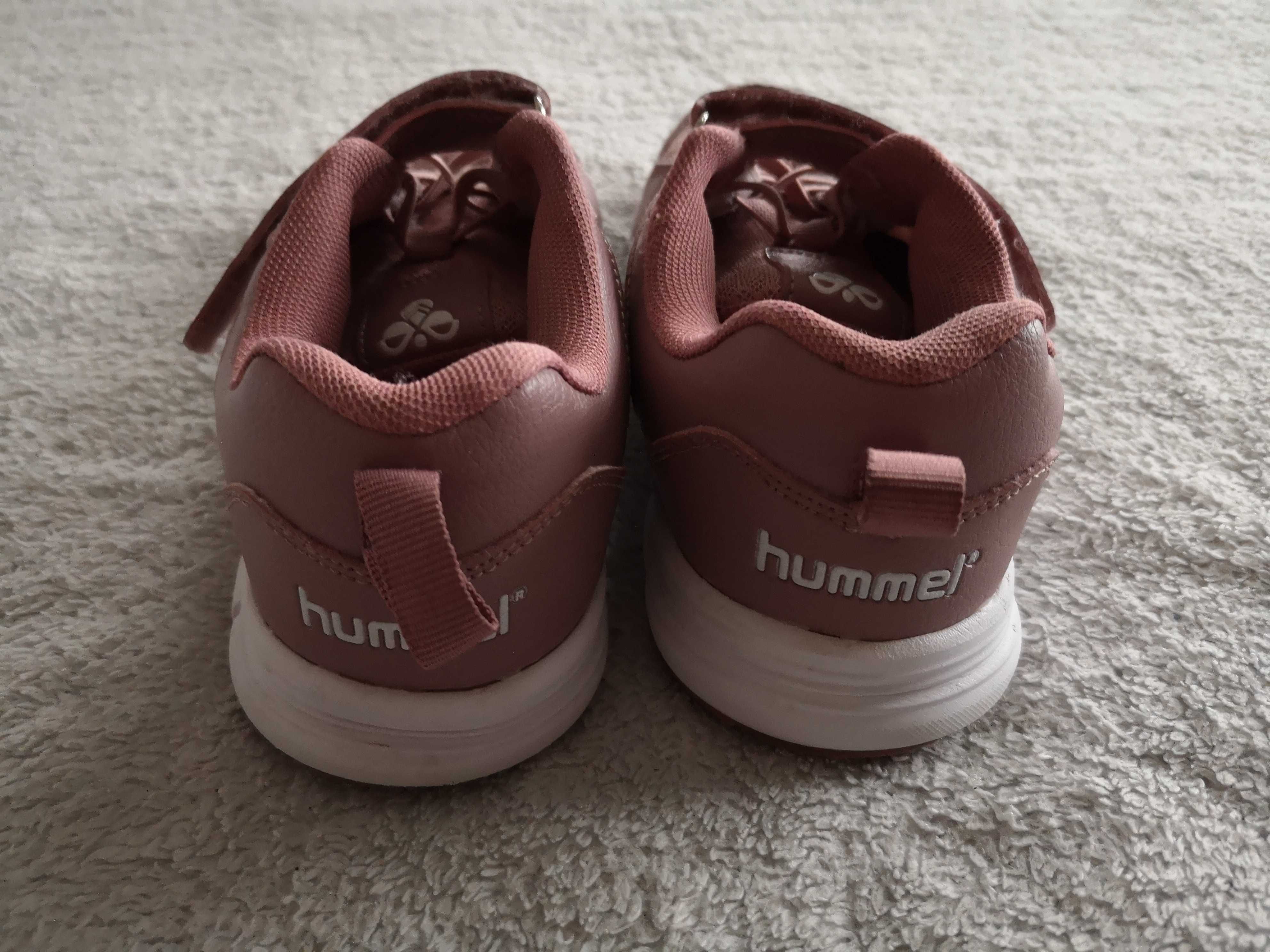 Różowe buty sportowe na rzepy Hummel 34