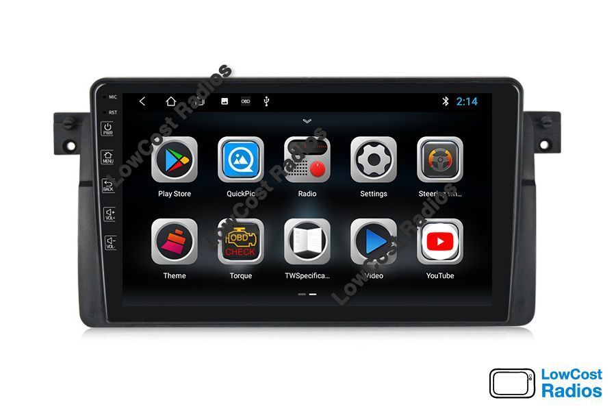 Rádio GPS ANDROID 15 - 9 POLEGADAS — BMW E46 (Série 3) com Wifi e USB