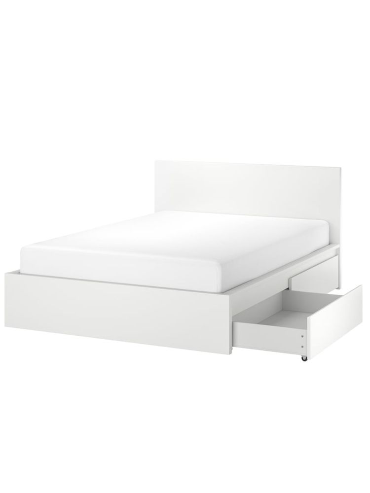 Cama 160x200 IKEA MALM (incluo estrado/ripas e gavetas)