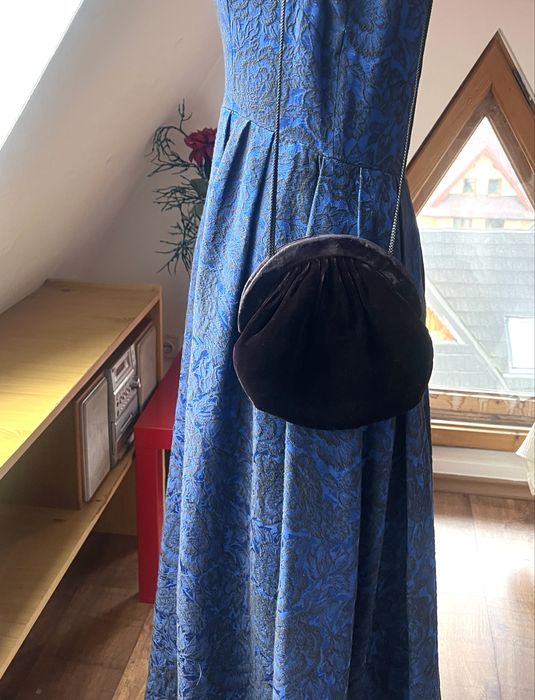 Torebka wieczorowa Vintage na ramię. Z aksamitu.
