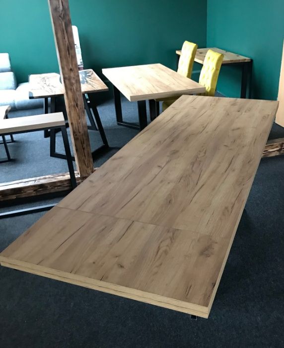 Stół 200x100 Loft Dąb Craft złoty