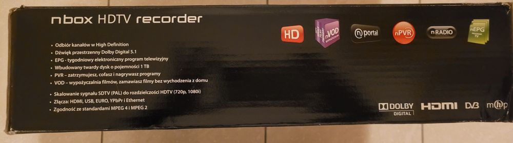 Dekoder nbox HDTV rekorder ,Dysk 1TB NOWY OKAZJA!