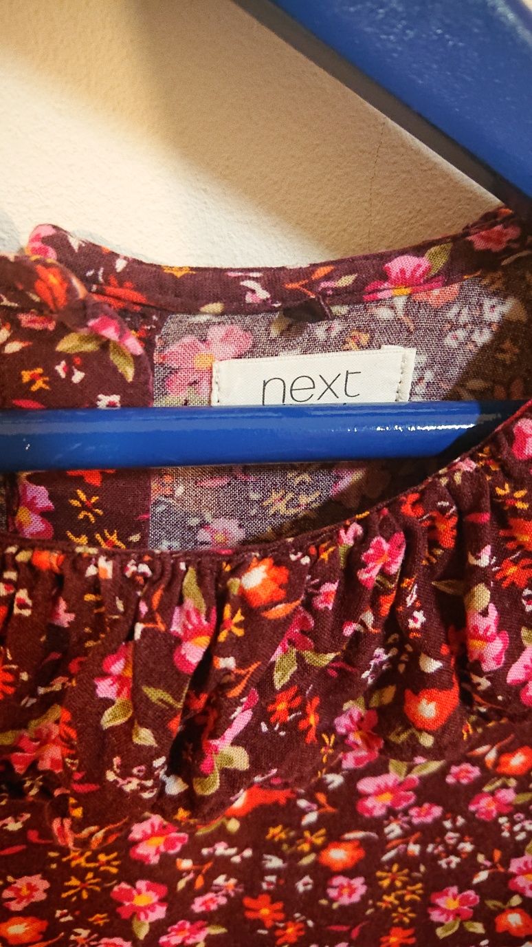 Next sukienka Boho falbany 146cm.