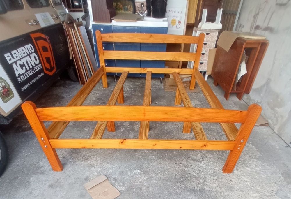 cama de casal madeira maciça