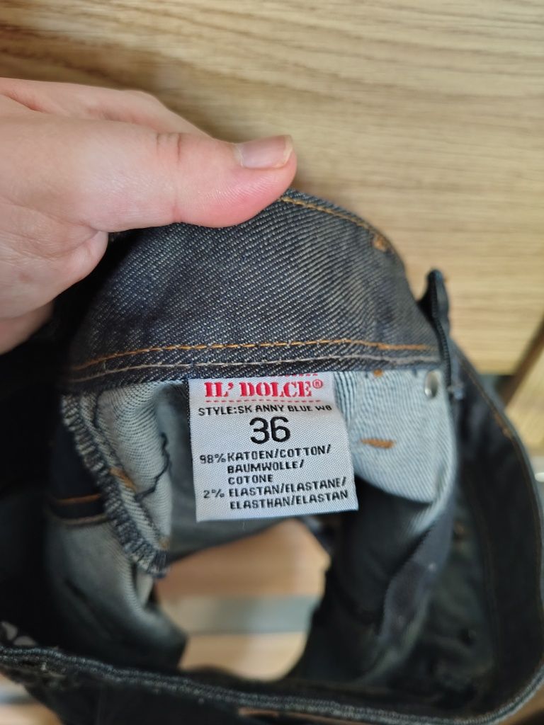 Jeansowa mini spódniczka S