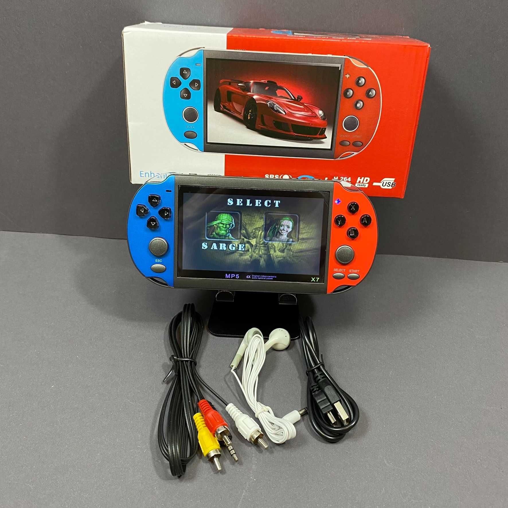 Портативная игровая консоль PSP X7 Plus 5"1 8GB 10000 ігор MP5