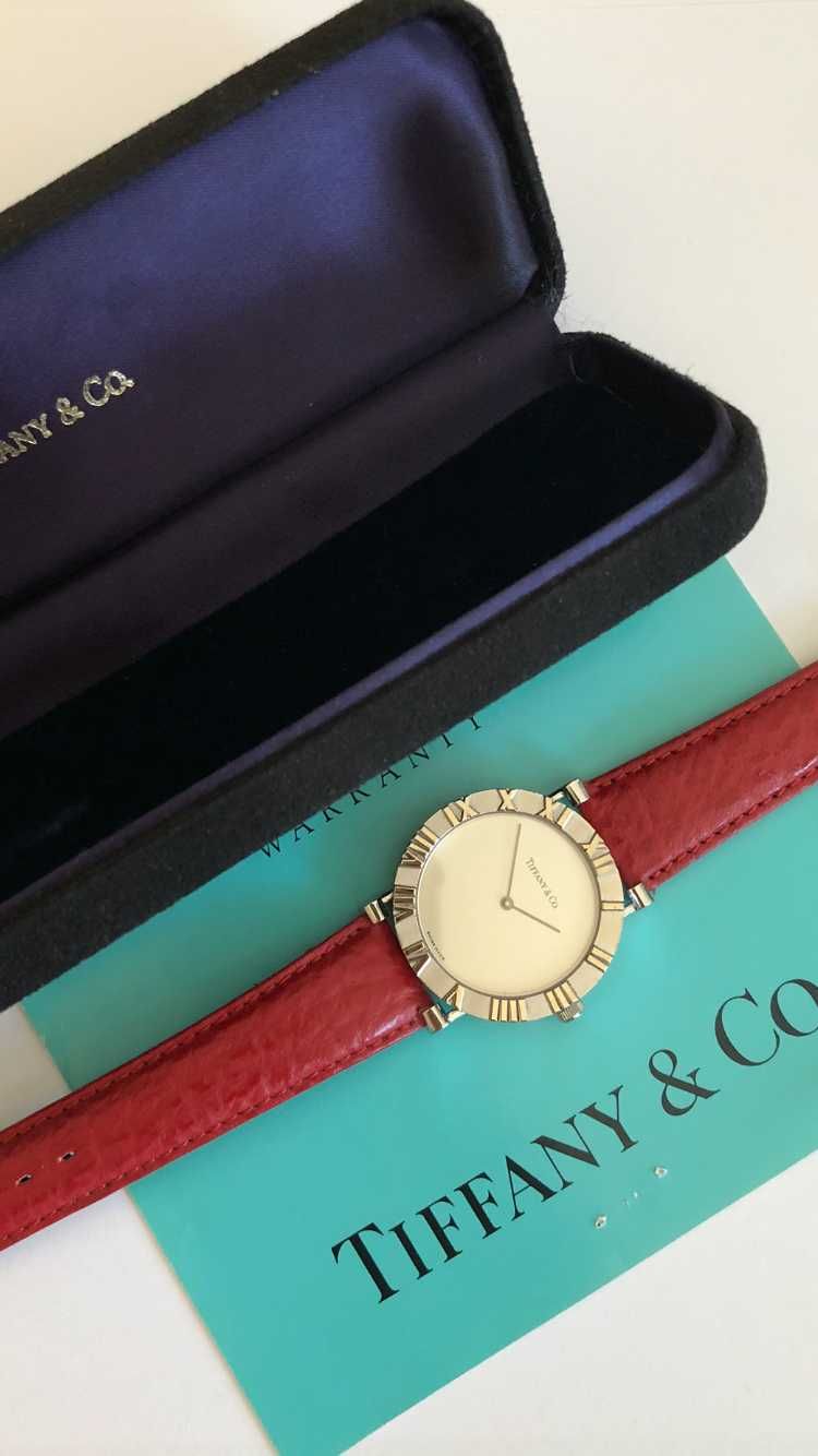 Tiffany & Co., model: Atlas, srebro 925, Full Set, ekskluzywny zegarek