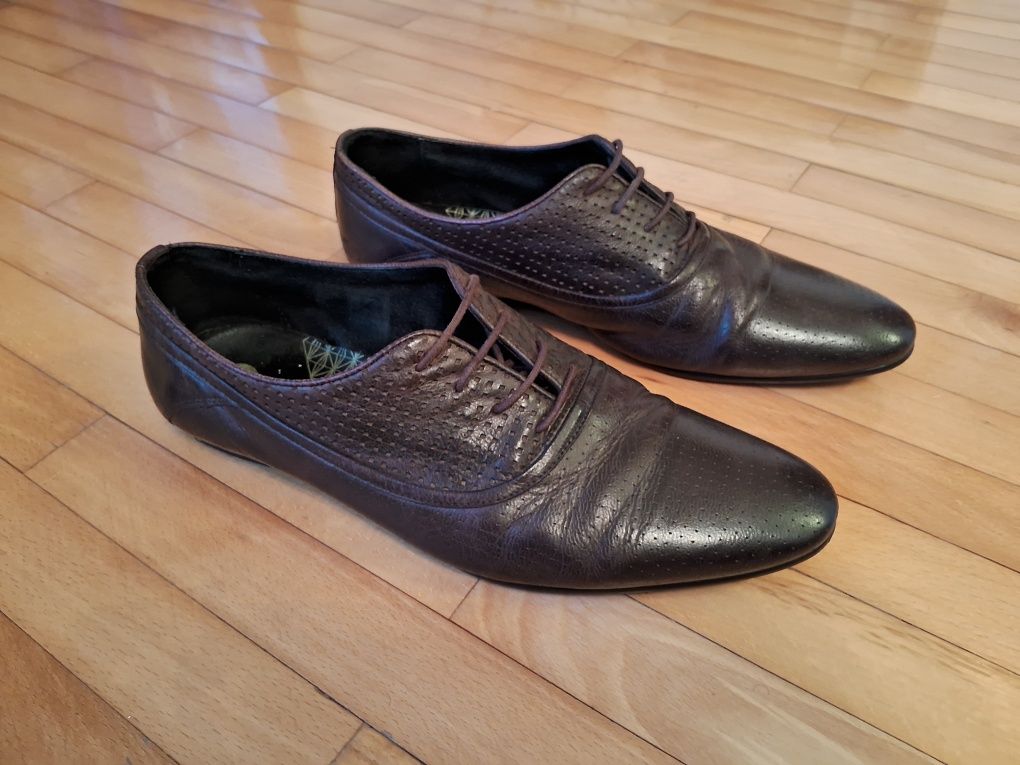 Туфли мужские темно коричневые, размер 42