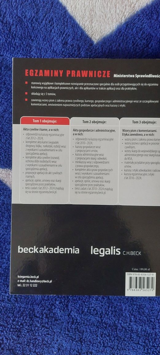 Egzaminy prawnicze ministerstwa sprawiedliwości c.h. beck