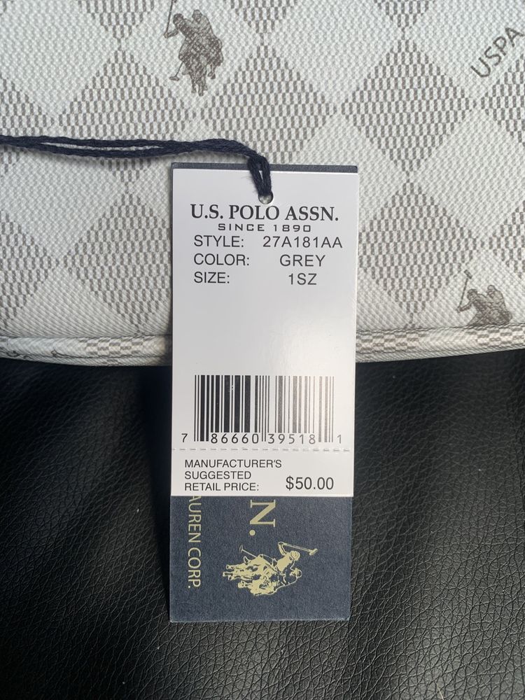 Сумка крос боди polo assn белая