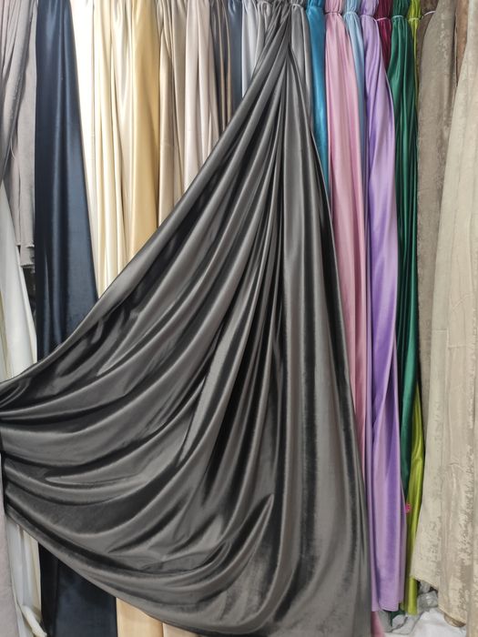 Штори оксамит, гардины бархат, тюль, велюр, мікровелюр