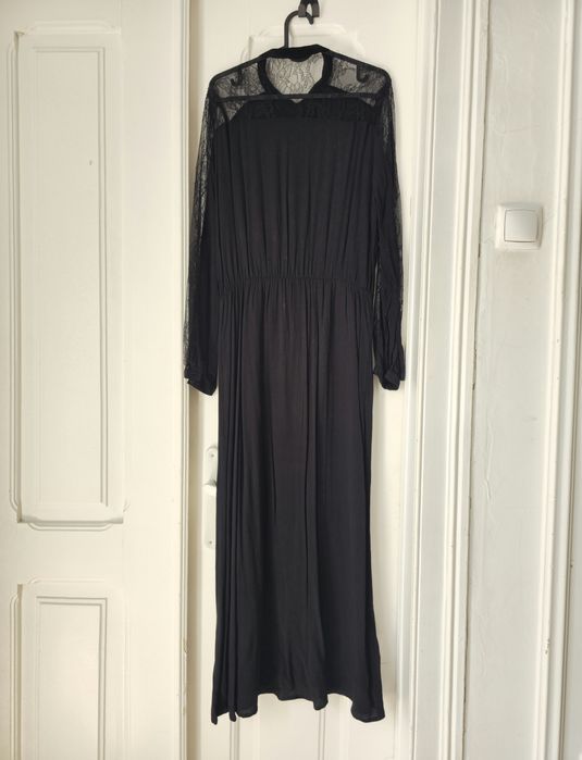 MANGO • Vestido comprido com renda