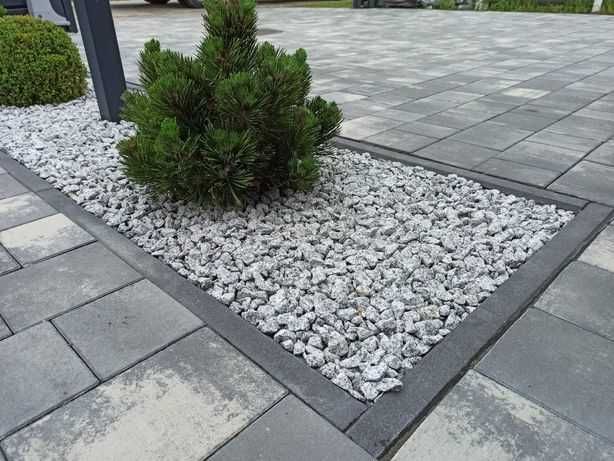 Grys biały granitowy w kropki Dalmatyńczyk frakcje 10-30mm, 20-55mm