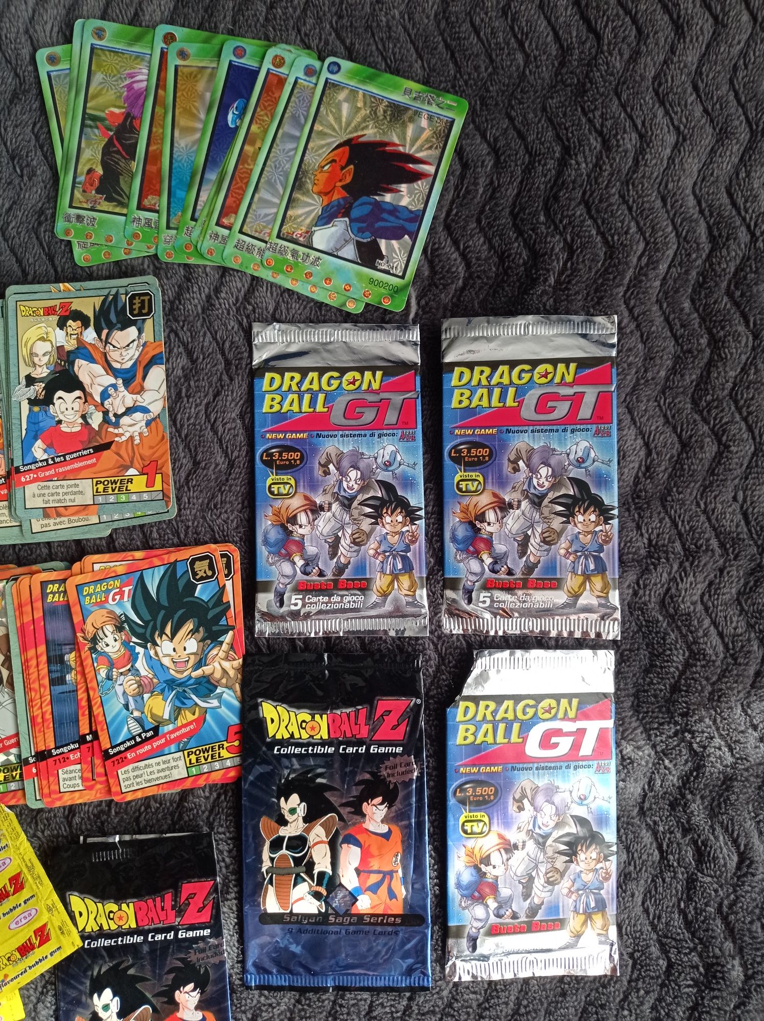 Karty naklejki papierki boostery Dragon Ball