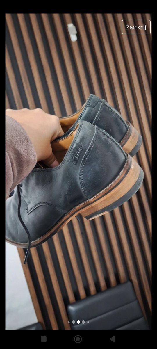 Pantofle półbuty clarks skórzane eleganckoe