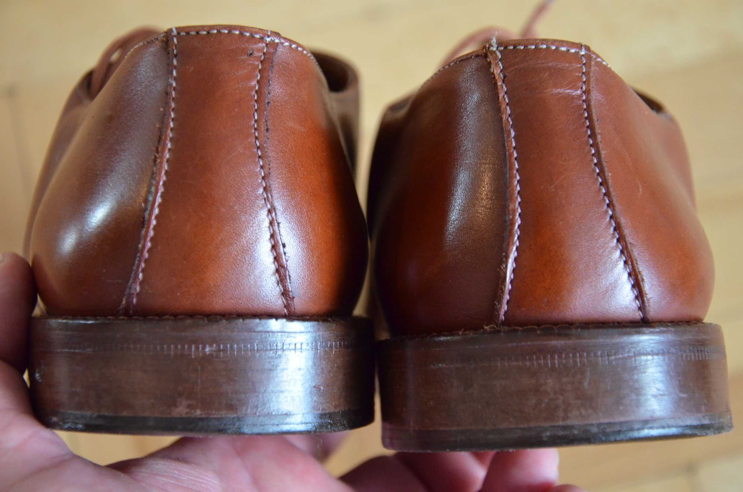 Buty męskie wizytowe MacKenny 42 wkł.28 całe ze skóry Made in Italy