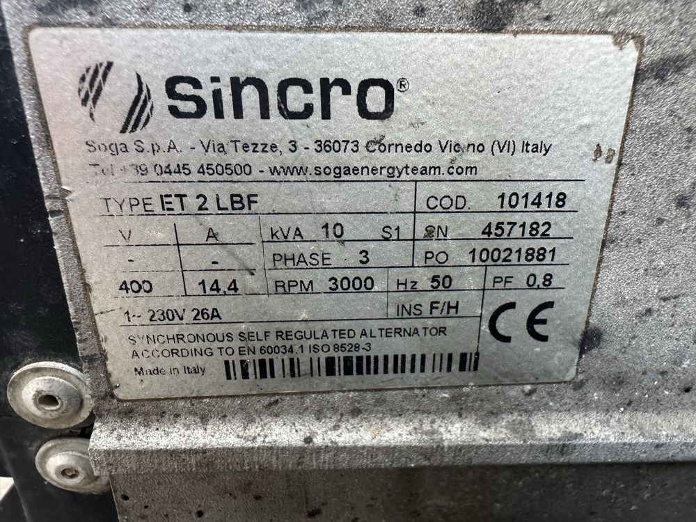 Agregat prądotwórczy Fogo FV10000E Honda gx620 rok2013 stan bdb