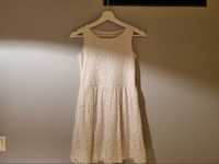 Sukienka 146 MISS E-VIE na lato koronkowa wizytowa ecru suknia