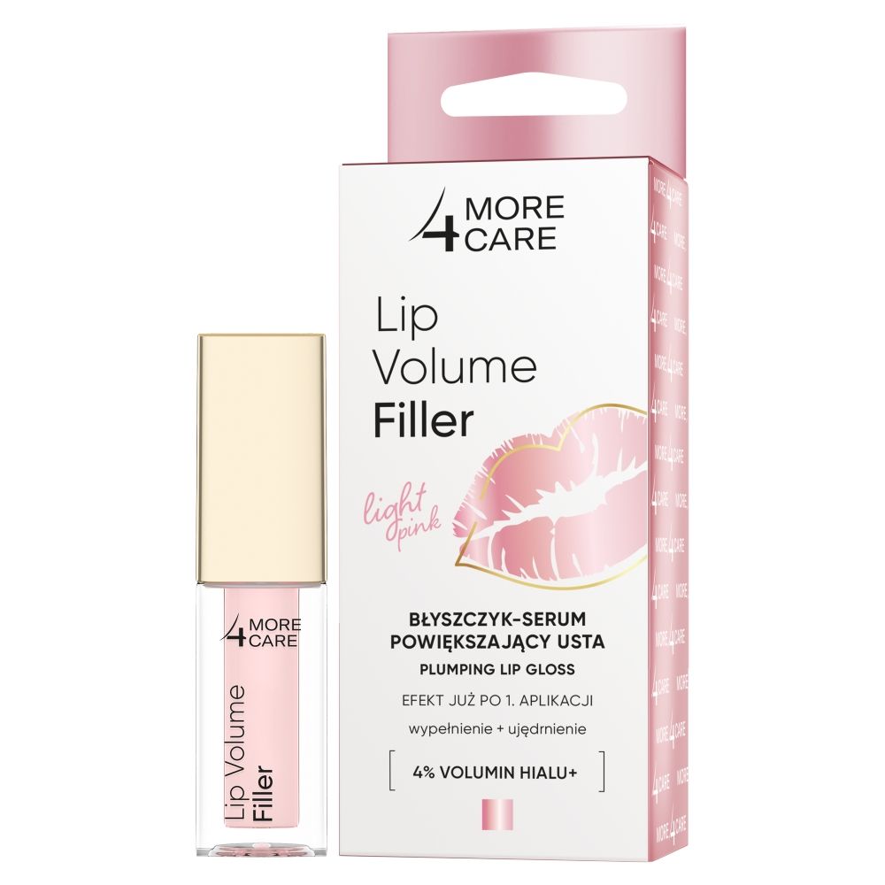 More4Care  błyszczyk-serum powiększający usta Light Pink 4.8g