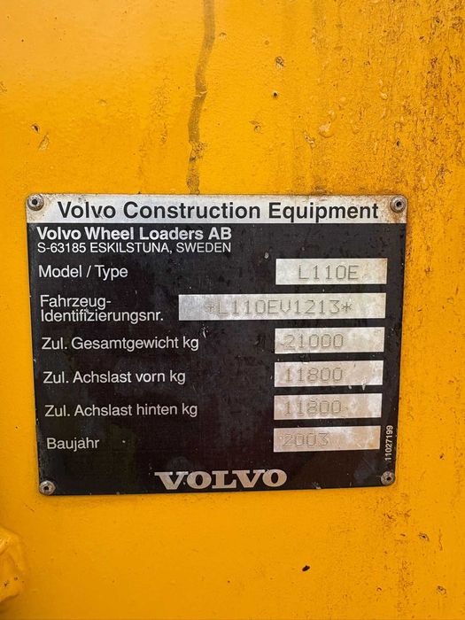 Ładowarka VOLVO L110E , r . 2003