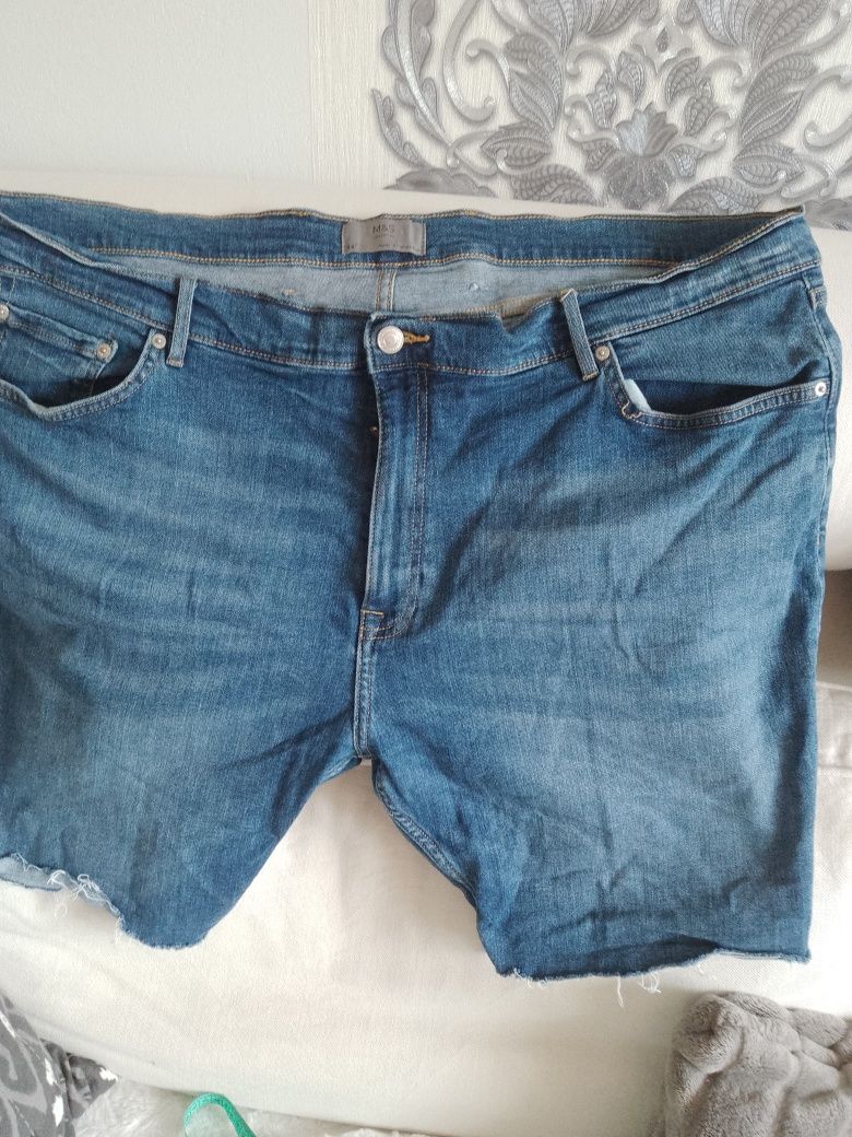 Spodenki męskie jeans 44 pas 120 cm