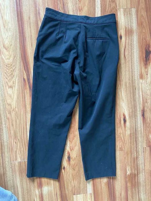 Massimo dutti 42 czarne proste spodnie przeszycia jakosc