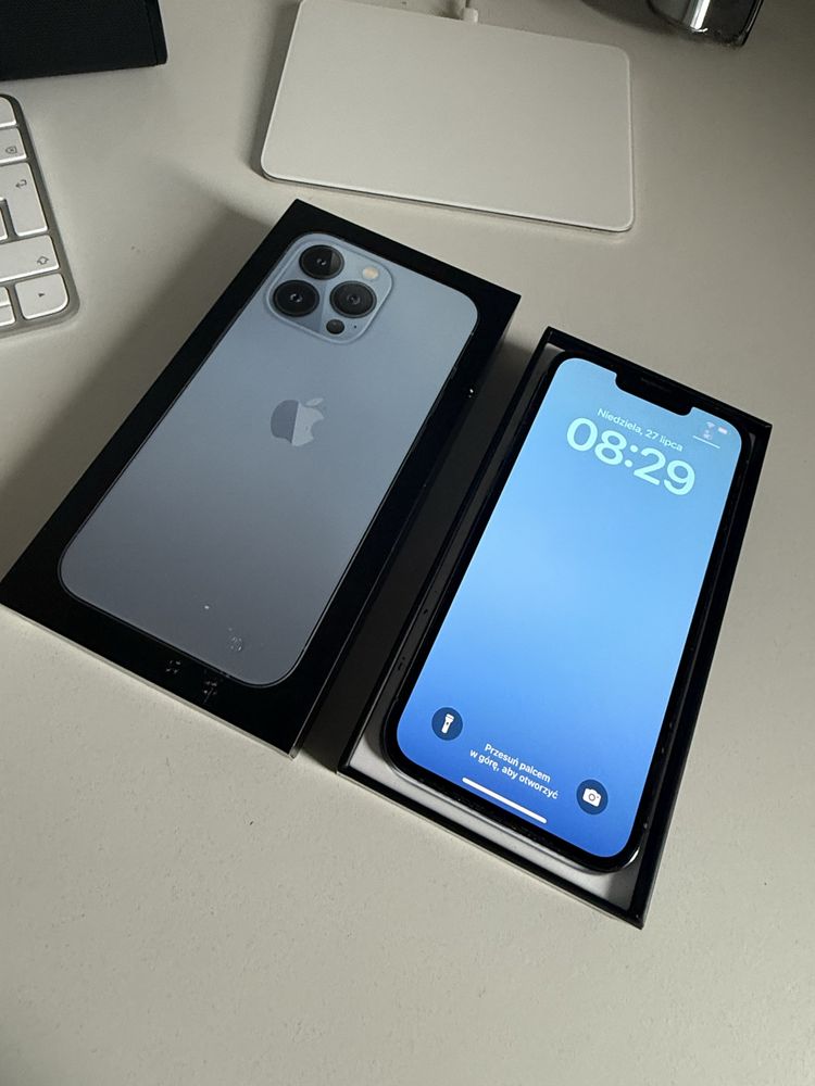 iPhone 13 Pro 128gb Sierra Blue Idealny Bateria 100%