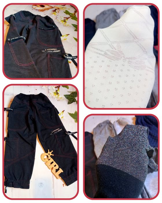 Брюки штани джогери спортивні на флісі шкільні в клітинку теплі 6 7 р