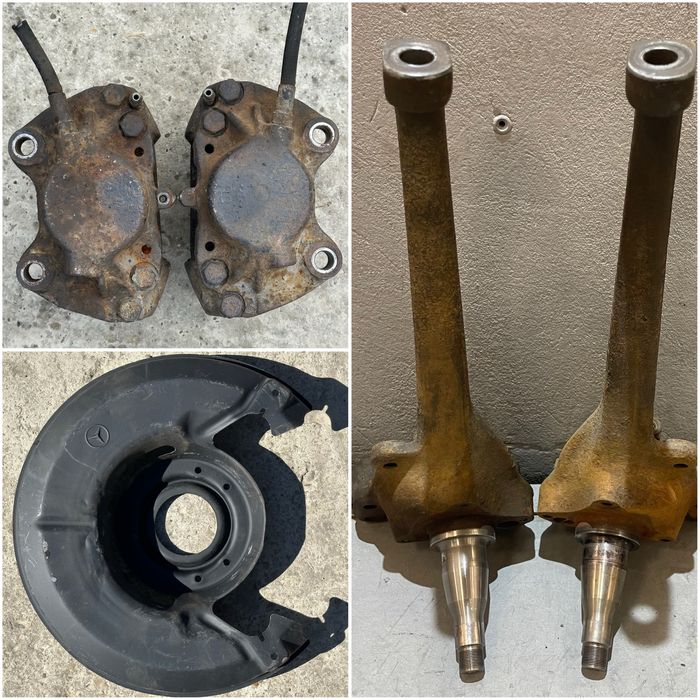 Mercedes w126 w123 w116 поворотний кулак під ABS, супорти, кожух диска