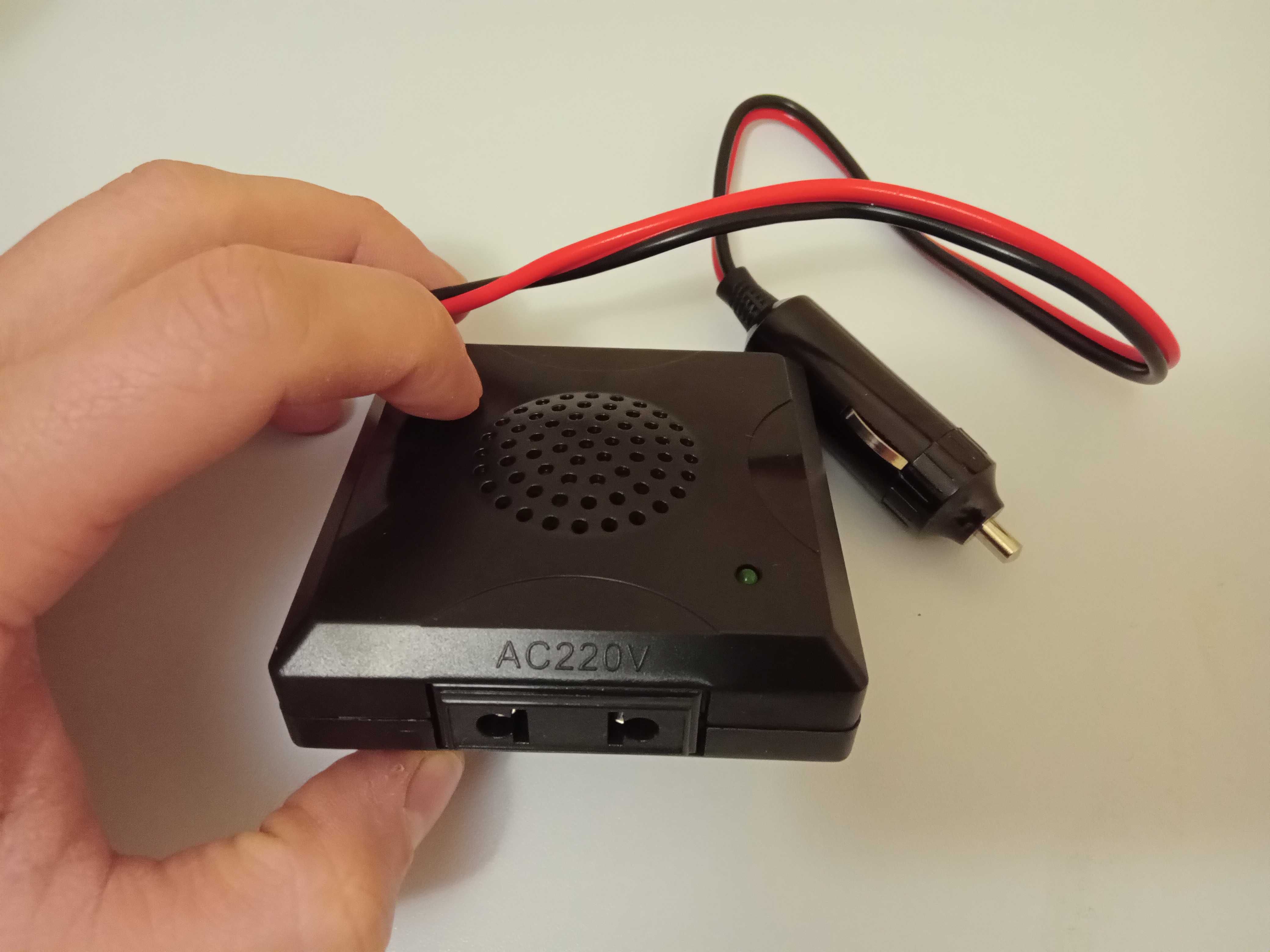 Преобразователь с 12v---220v тянет мелкую бытовую технику.