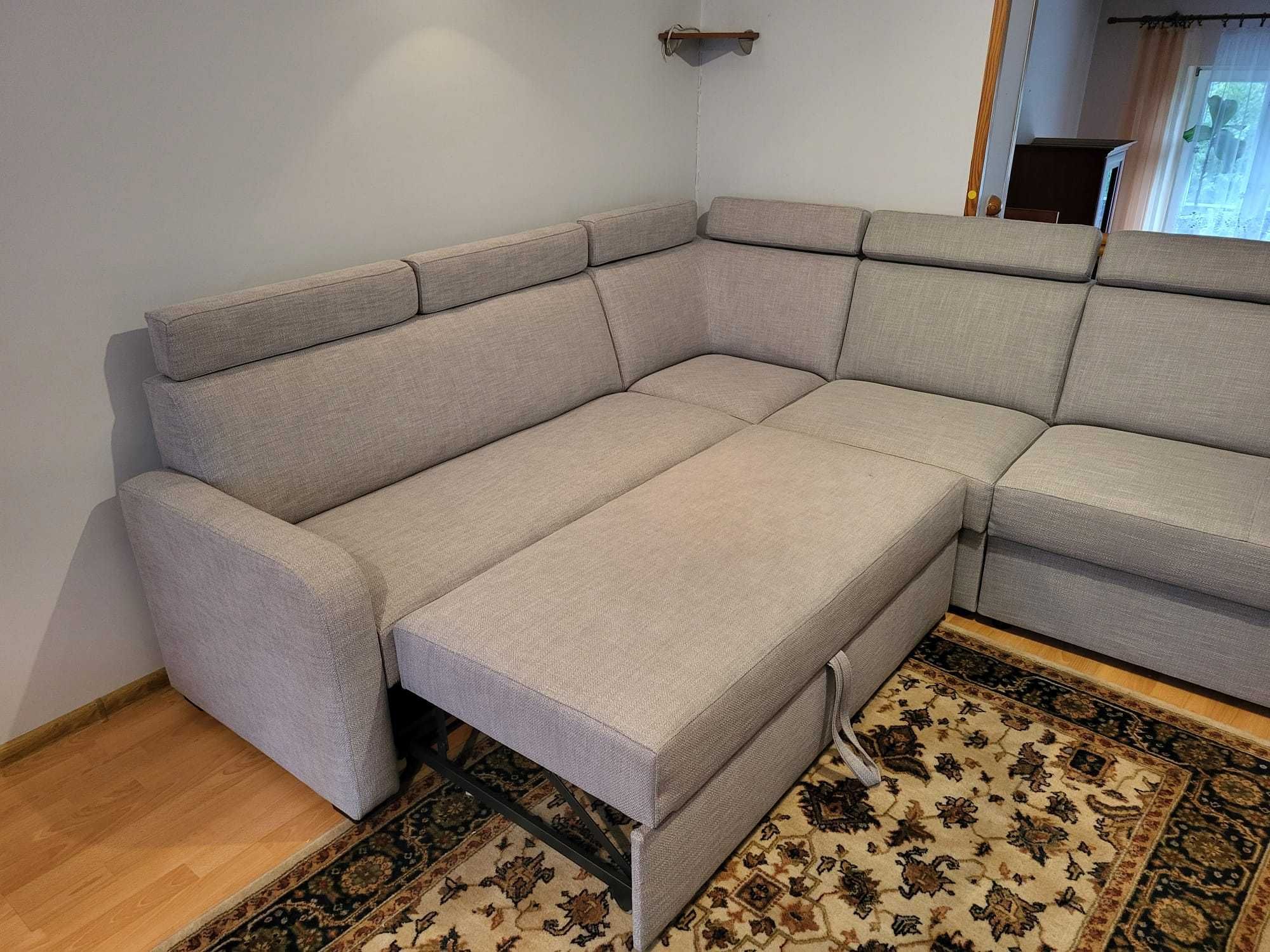 Narożnik duży rozkładany, z 2 części stan nowy