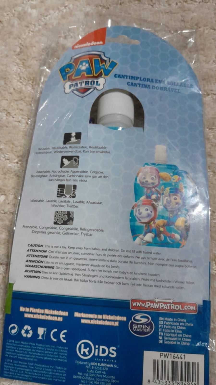 Nowy pojemnik do mrożenia napojów dla dzieci Psi Patrol Wyprzedaż !!!