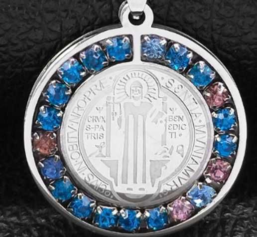Colar Santo Benedito - medalha religiosa de S Benedict