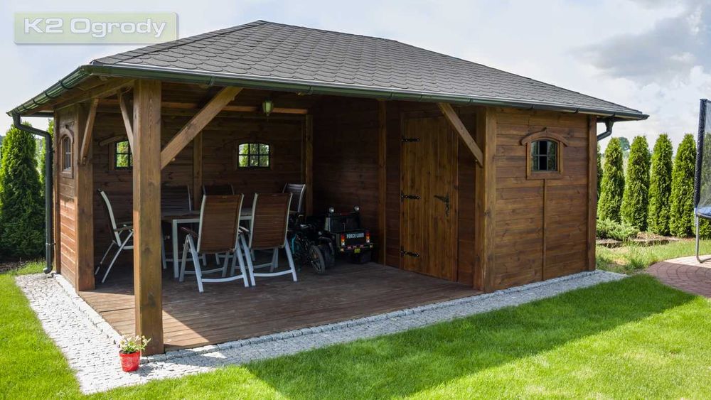 Altana prostokątna 6 x 4 m / Drewno KVH / Montaż w cenie