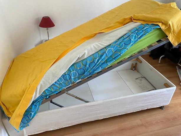 Sommier Ikea com arrumação + colchão