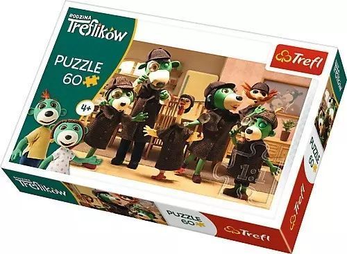 Puzzle 60 elementów. Rodzina Treflików. Na tropie. Trefl