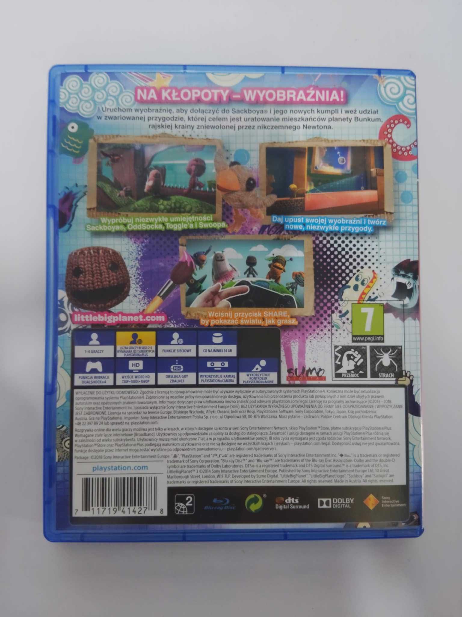 LittleBigPlanet 3 PS4 Polski dubbing w grze Little Big Planet 3