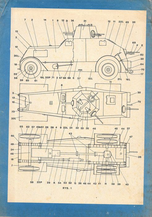 Mały Modelarz 5 1987 samochody pancerne 1:25