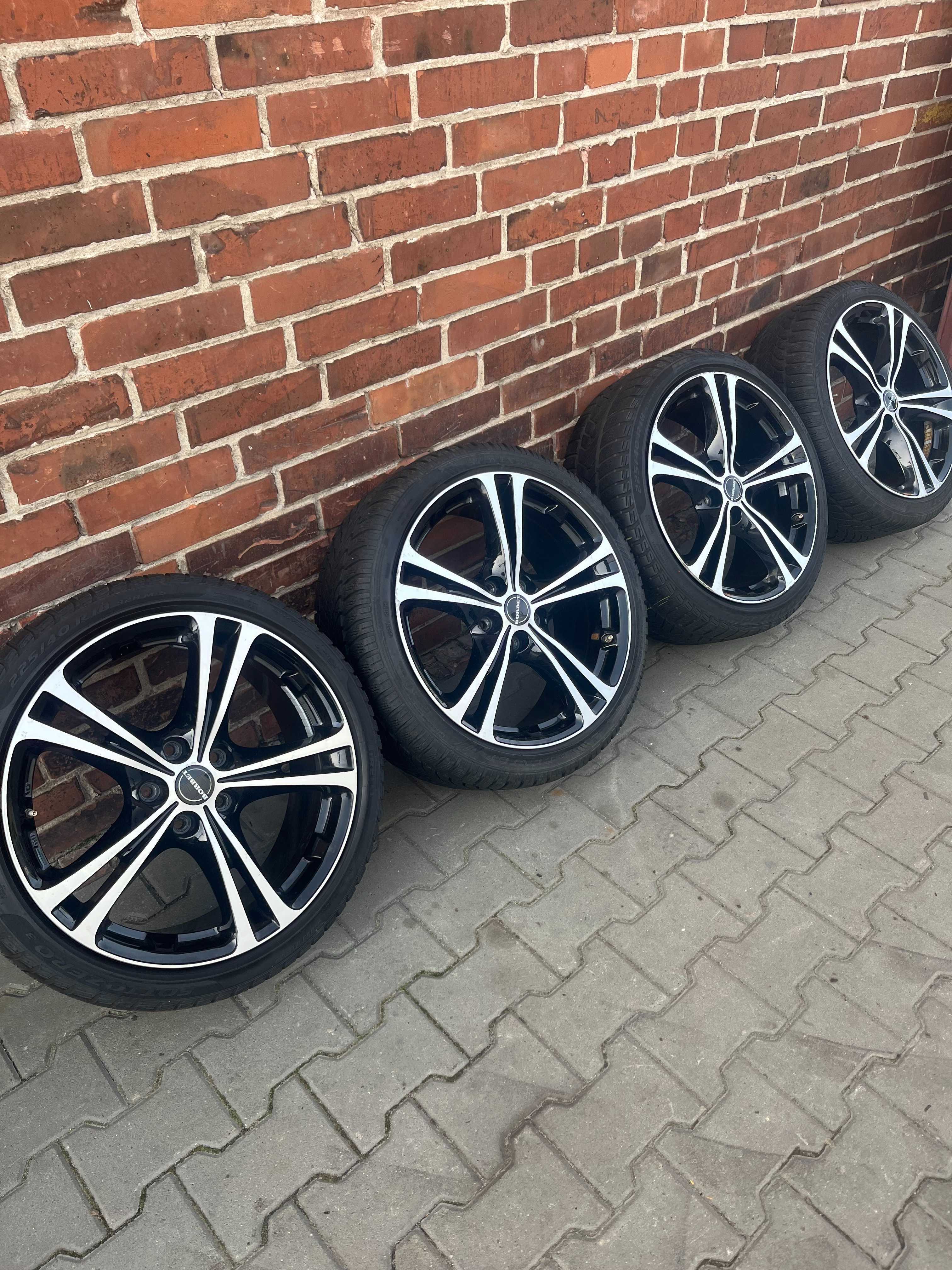 Alufelgi 18 cali BORBET 5x112 z oponami Pirelli 225/40/18 zimowe