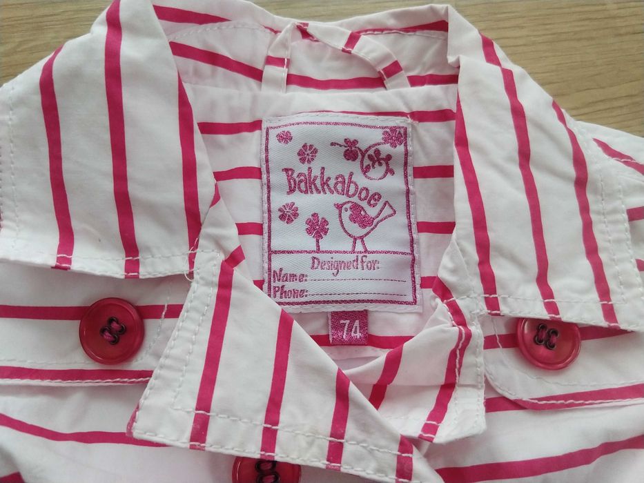 Wiosenny płaszczyk dla dziewczynki rozmiar 74. Stan idealny